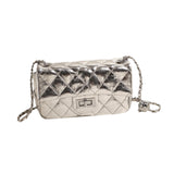 Maxbell Women PU Leather Shoulder Bag Armpit Bag Chic Purse for Vacation Work Travel Silver