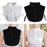 Maxbell Women False Collar Half Shirt Blouse Top Collar for Apparel Dress Daily Wear White