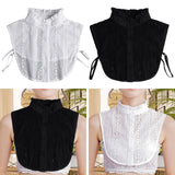 Maxbell Women False Collar Half Shirt Blouse Top Collar for Apparel Dress Daily Wear White