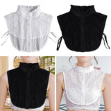 Maxbell Women False Collar Half Shirt Blouse Top Collar for Apparel Dress Daily Wear White