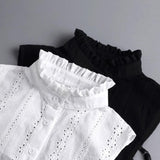 Maxbell Women False Collar Half Shirt Blouse Top Collar for Apparel Dress Daily Wear White