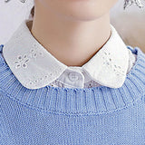 Maxbell Women False Collar Half Shirt Blouse Top Collar for Apparel Dress Daily Wear White