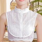 Maxbell Women False Collar Half Shirt Blouse Top Collar for Apparel Dress Daily Wear White