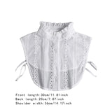 Maxbell Women False Collar Half Shirt Blouse Top Collar for Apparel Dress Daily Wear White
