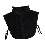 Maxbell Women False Collar Half Shirt Blouse Top Collar for Apparel Dress Daily Wear Black