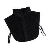 Maxbell Women False Collar Half Shirt Blouse Top Collar for Apparel Dress Daily Wear Black