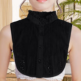 Maxbell Women False Collar Half Shirt Blouse Top Collar for Apparel Dress Daily Wear Black