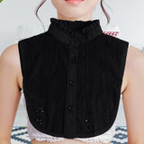 Maxbell Women False Collar Half Shirt Blouse Top Collar for Apparel Dress Daily Wear Black