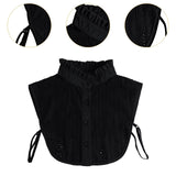 Maxbell Women False Collar Half Shirt Blouse Top Collar for Apparel Dress Daily Wear Black