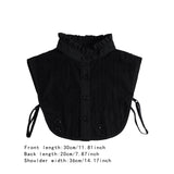 Maxbell Women False Collar Half Shirt Blouse Top Collar for Apparel Dress Daily Wear Black