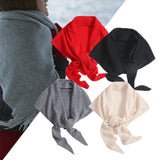 Maxbell Women Winter Scarf Soft Windproof Triangle Neck Scarf for Office Home Indoor Black