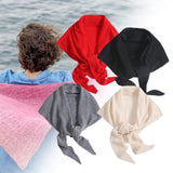 Maxbell Women Winter Scarf Soft Windproof Triangle Neck Scarf for Office Home Indoor Black