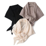 Maxbell Women Winter Scarf Soft Windproof Triangle Neck Scarf for Office Home Indoor Black
