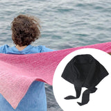 Maxbell Women Winter Scarf Soft Windproof Triangle Neck Scarf for Office Home Indoor Black