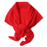 Maxbell Women Winter Scarf Soft Windproof Triangle Neck Scarf for Office Home Indoor Red