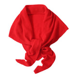 Maxbell Women Winter Scarf Soft Windproof Triangle Neck Scarf for Office Home Indoor Red