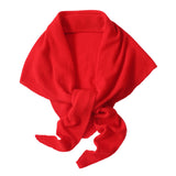 Maxbell Women Winter Scarf Soft Windproof Triangle Neck Scarf for Office Home Indoor Red