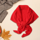 Maxbell Women Winter Scarf Soft Windproof Triangle Neck Scarf for Office Home Indoor Red