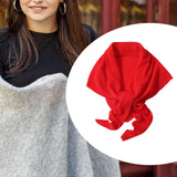 Maxbell Women Winter Scarf Soft Windproof Triangle Neck Scarf for Office Home Indoor Red
