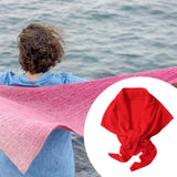 Maxbell Women Winter Scarf Soft Windproof Triangle Neck Scarf for Office Home Indoor Red