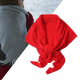 Maxbell Women Winter Scarf Soft Windproof Triangle Neck Scarf for Office Home Indoor Red