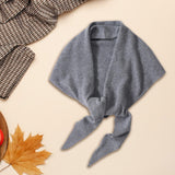 Maxbell Women Winter Scarf Soft Windproof Triangle Neck Scarf for Office Home Indoor Grey