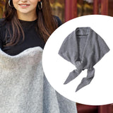 Maxbell Women Winter Scarf Soft Windproof Triangle Neck Scarf for Office Home Indoor Grey