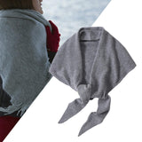Maxbell Women Winter Scarf Soft Windproof Triangle Neck Scarf for Office Home Indoor Grey