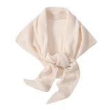 Maxbell Women Winter Scarf Soft Windproof Triangle Neck Scarf for Office Home Indoor Beige
