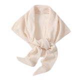 Maxbell Women Winter Scarf Soft Windproof Triangle Neck Scarf for Office Home Indoor Beige