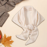 Maxbell Women Winter Scarf Soft Windproof Triangle Neck Scarf for Office Home Indoor Beige