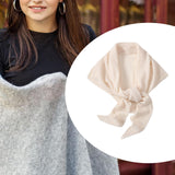 Maxbell Women Winter Scarf Soft Windproof Triangle Neck Scarf for Office Home Indoor Beige