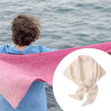 Maxbell Women Winter Scarf Soft Windproof Triangle Neck Scarf for Office Home Indoor Beige