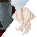 Maxbell Women Winter Scarf Soft Windproof Triangle Neck Scarf for Office Home Indoor Beige