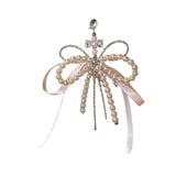 Maxbell Beaded Bowknot Phone Charm Strap Water Bottle Decoration Fashion Bag Pendant