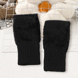Maxbell Fingerless Typing Gloves Women Half Finger Gloves for Working Driving Sports Black