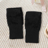Maxbell Fingerless Typing Gloves Women Half Finger Gloves for Working Driving Sports Black