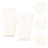 Maxbell Fingerless Typing Gloves Women Half Finger Gloves for Working Driving Sports White