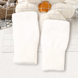 Maxbell Fingerless Typing Gloves Women Half Finger Gloves for Working Driving Sports White