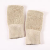 Maxbell Fingerless Typing Gloves Women Half Finger Gloves for Working Driving Sports Beige