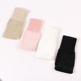 Maxbell Fingerless Typing Gloves Women Half Finger Gloves for Working Driving Sports Beige