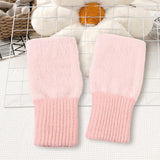 Maxbell Fingerless Typing Gloves Women Half Finger Gloves for Working Driving Sports Pink