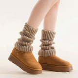 Maxbell Women's Leg Warmers Casual Thick Thermal Leg Covers Footless Socks