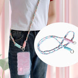 Maxbell Phone Lanyard DIY Crafting Supplies Phone Rope for Decorations Camera Adults Blue White Pink