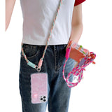 Maxbell Phone Lanyard DIY Crafting Supplies Phone Rope for Decorations Camera Adults Blue White Pink