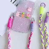 Maxbell Phone Lanyard DIY Crafting Supplies Phone Rope for Decorations Camera Adults Rose Pink Grey