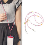 Maxbell Beaded Phone Lanyard String for Women Men Decoration with Buckle Phone Chain