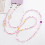 Maxbell Beaded Phone Lanyard String for Women Men Decoration with Buckle Phone Chain
