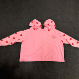 Maxbell Couples Hoodie Long Sleeve Outerwear Fashion Heart Pattern Two Person Hoodie