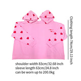 Maxbell Couples Hoodie Long Sleeve Outerwear Fashion Heart Pattern Two Person Hoodie
